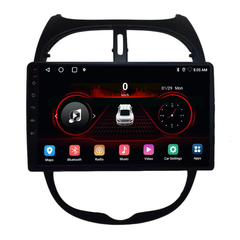 پخش کننده تصویری خودرو کاروین مدل v800 pro مناسب برای پژو 206